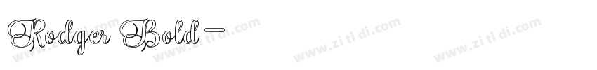 Rodger Bold字体转换